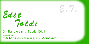 edit toldi business card